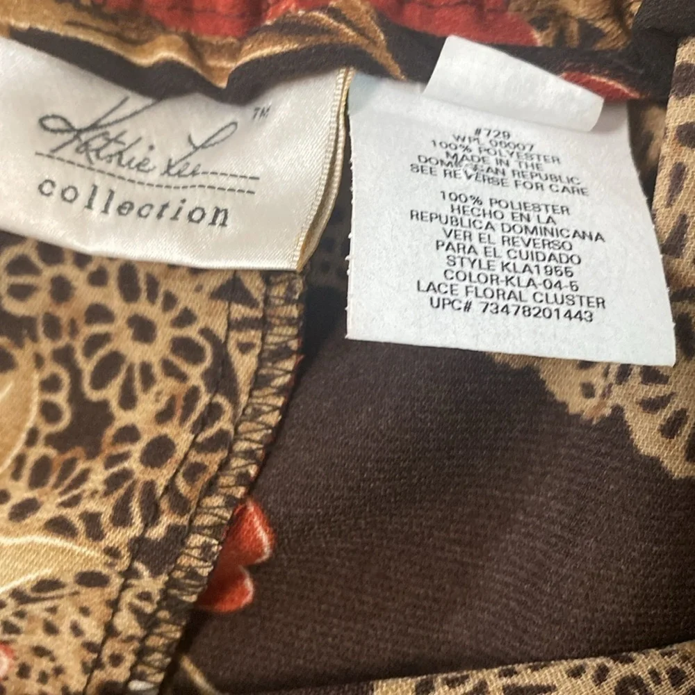 NWT Kathie Lee Lace floral cluster print skirt size 16